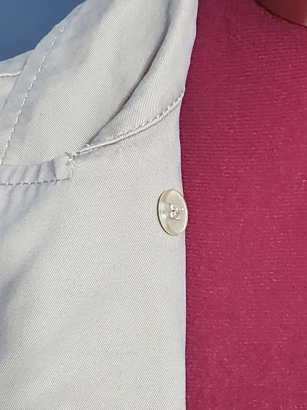 Old Navy Light Beige Double-Breasted Cropped Trench Coat Half Sleeve Women's Med - Picture 5 of 9